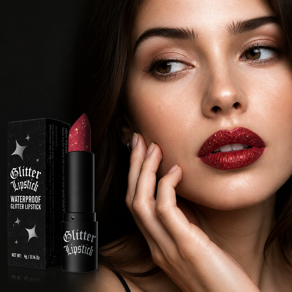 Rouge à lèvres mat VelvetLuxe avec Glitter Crush — Éblouissez toute la journée avec des lèvres pulpeuses et éclatantes qui ne s’estompent jamais - Souliia