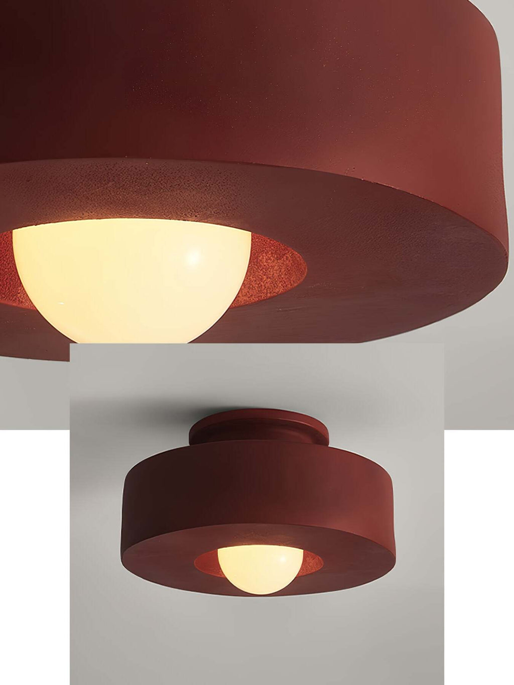 Resinova taklampa i harts – kraftig cylindrisk modern utanpåliggande armatur | Souliia
