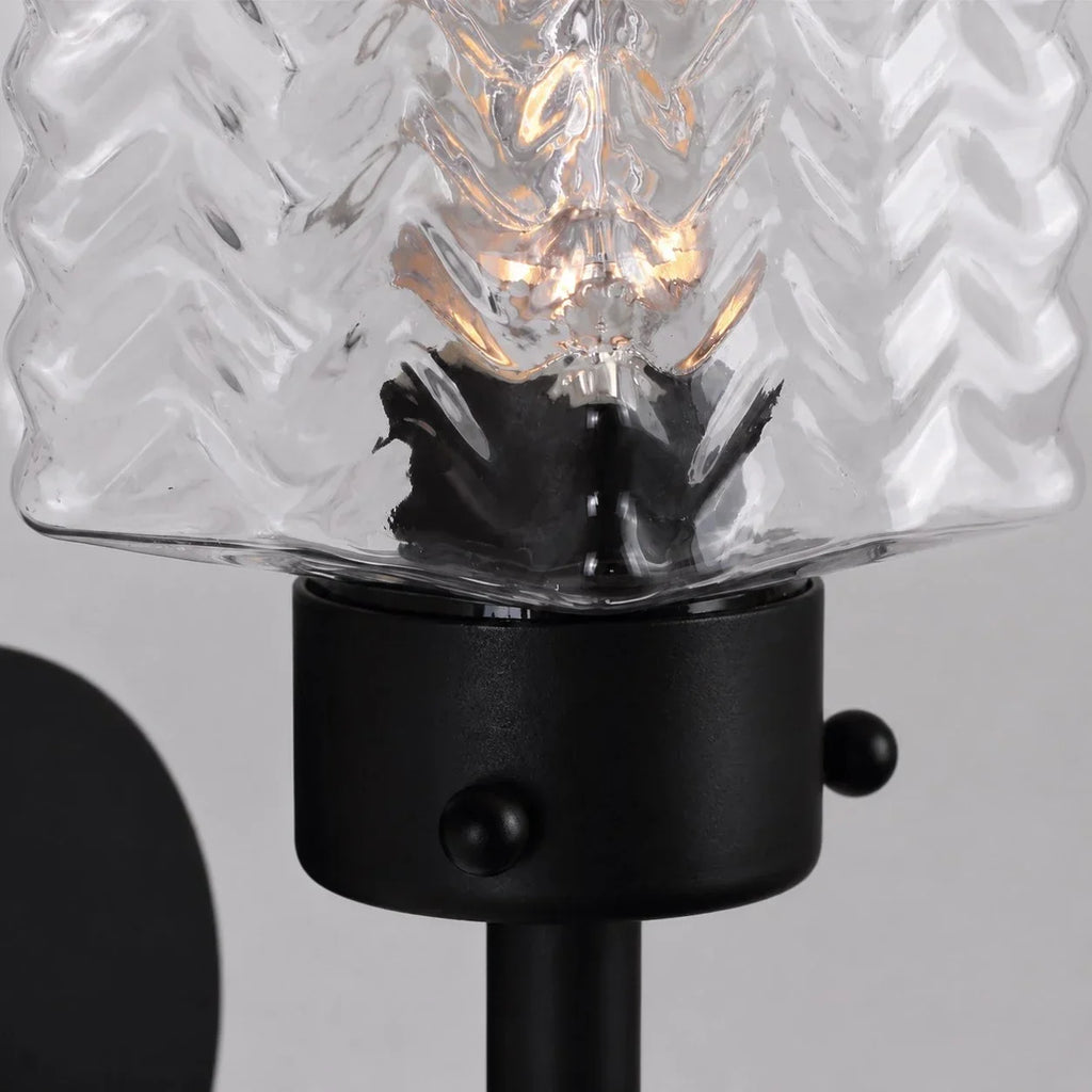 Rippled Glass Outdoor Wall Sconce | Souliia
