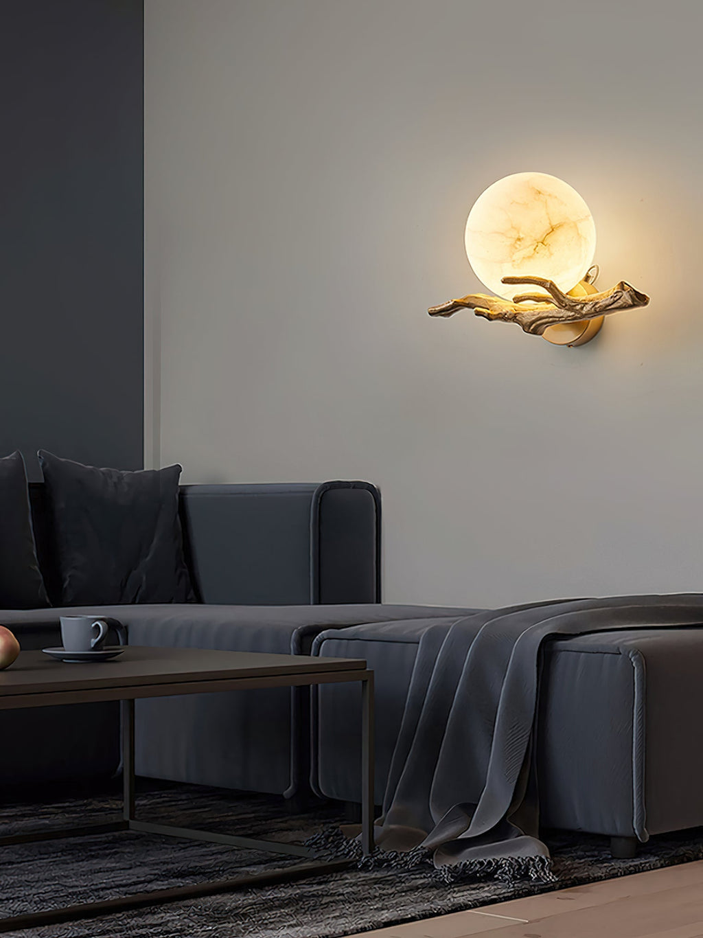 Retro Twigs Alabaster Wall Lamp | Souliia