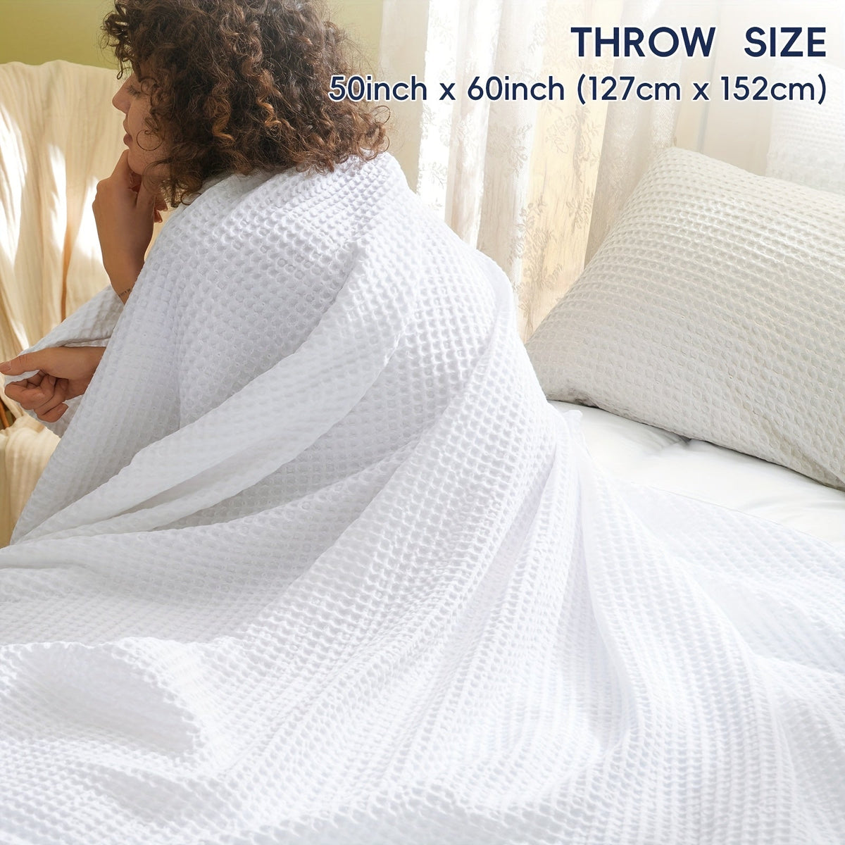 Cloudweave Cozy Waffle Throw Blanket — Lightweight, Durable Everyday Weave