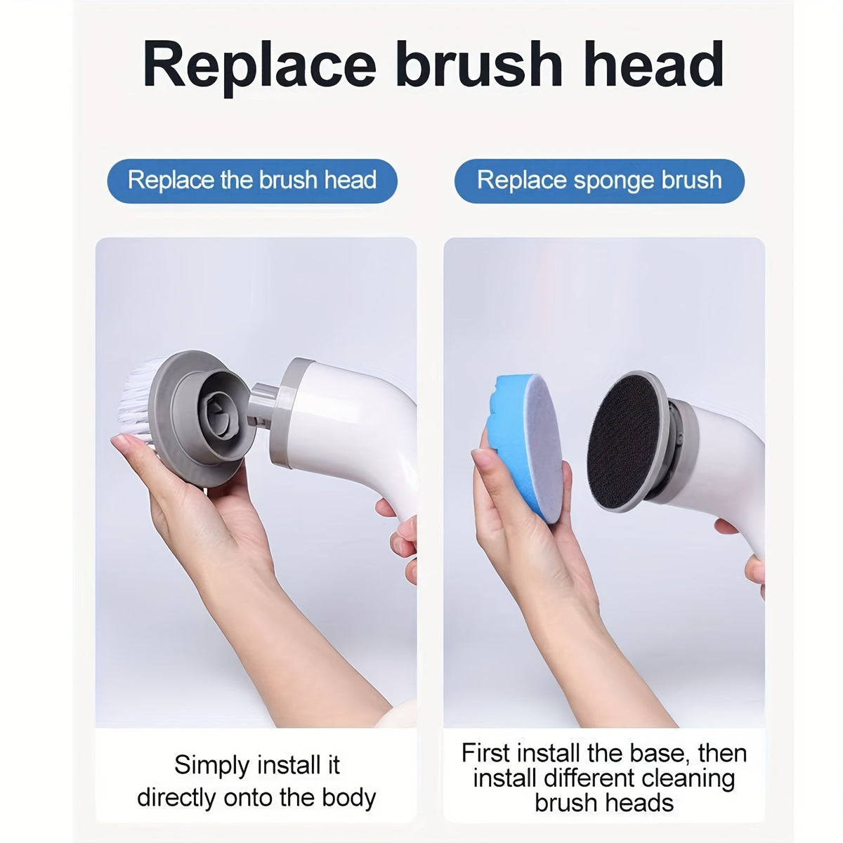 Cleanswift 9-In-1 Power Cleaning Brush Set — 300 RPM, 60-Minute Cordless Runtime, Nine Interchangeable Heads