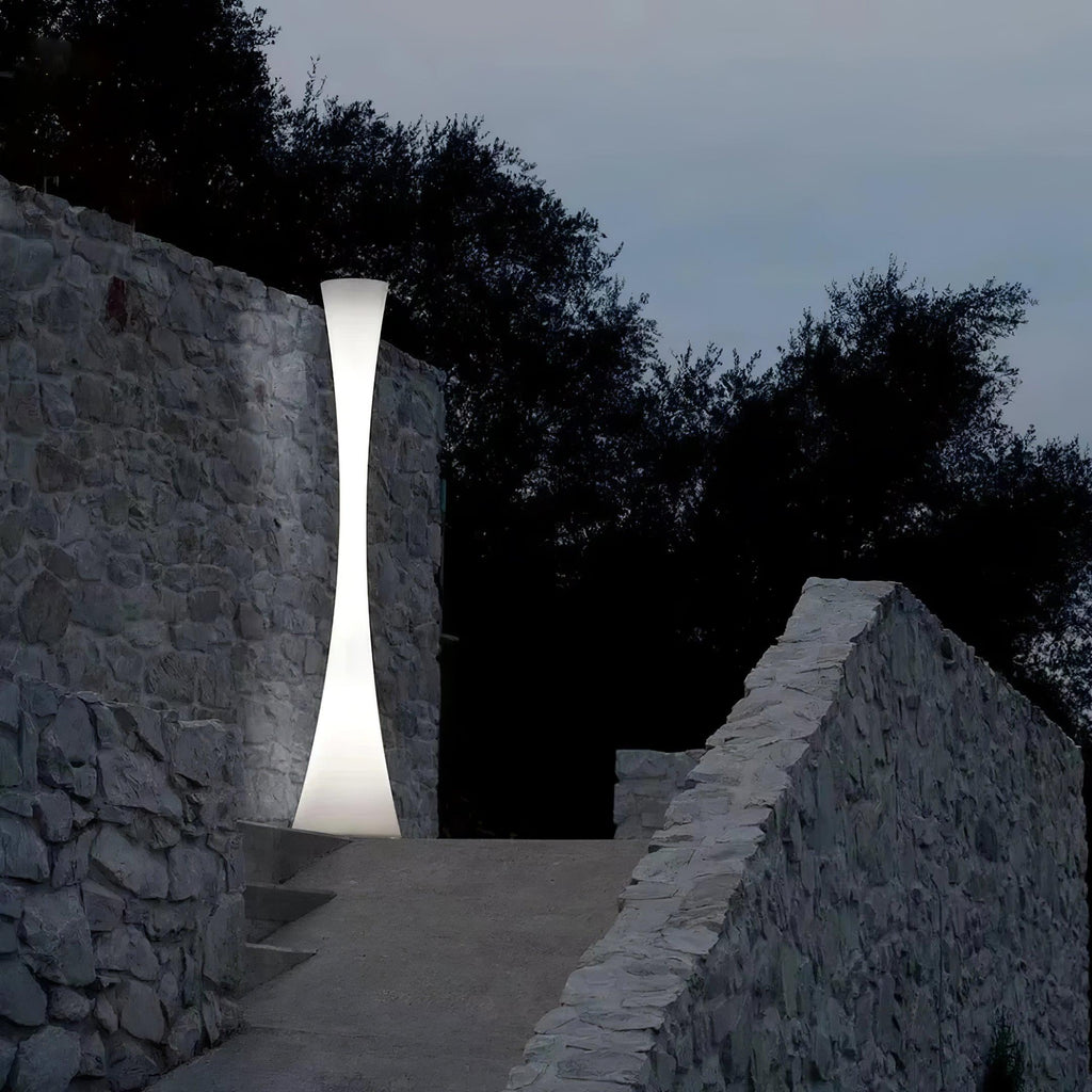 Romantic Simple White Column Floor Lamp M27 | Souliia