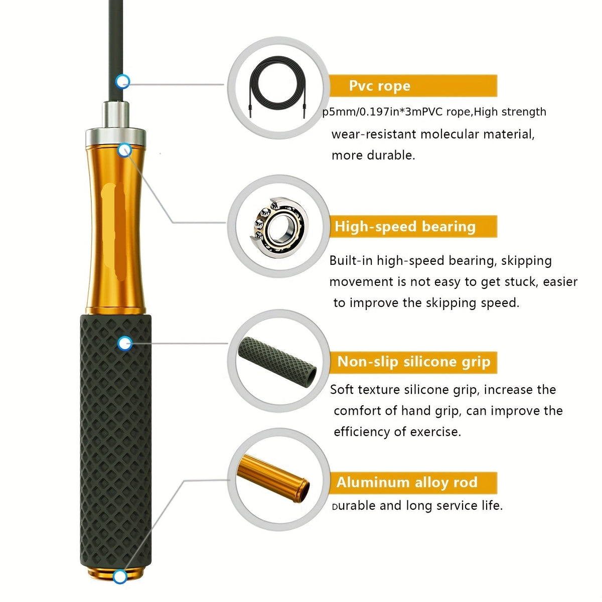 SpeedLock Adjustable Weighted Jump Rope — Engineered Balance Design