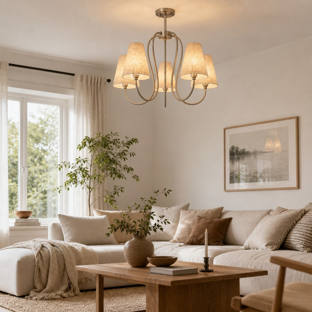 Sculptural Multi Head Pendant Chandelier for Refined Home Interiors | Souliia