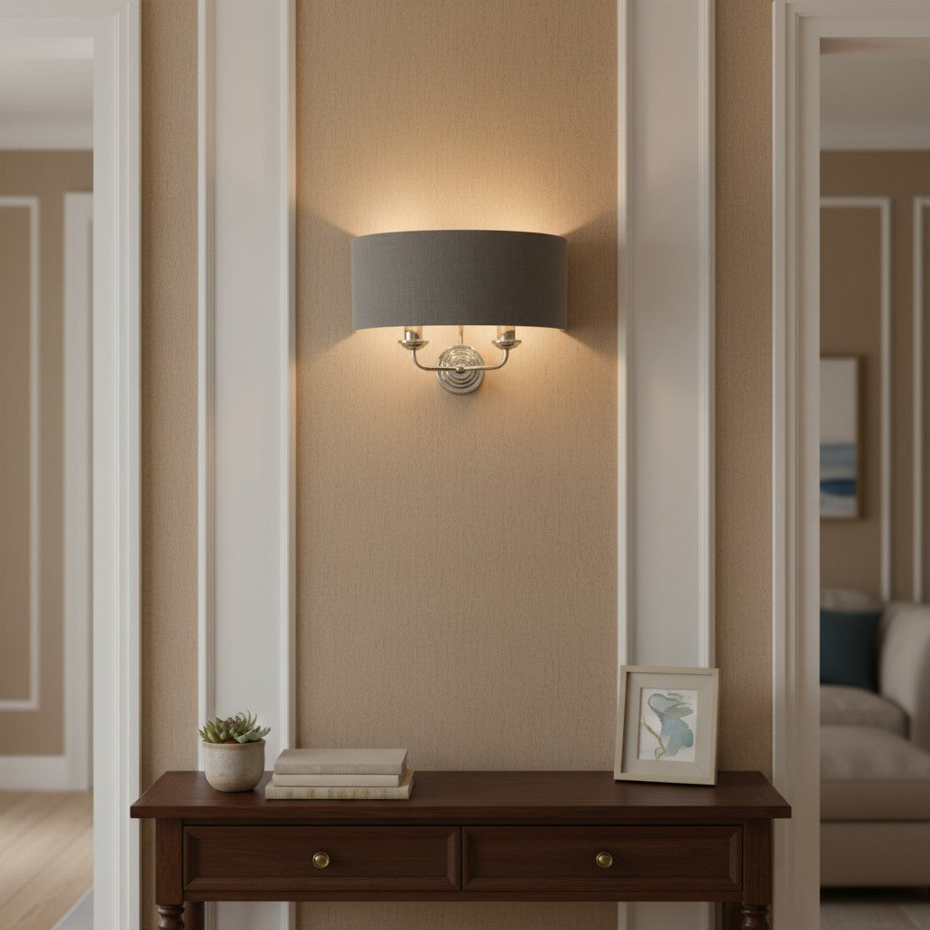 Tela elegante Wandleuchte mit Stoffschirm und feinem Metallrahmen für Wohnzimmer und Schlafzimmer | Souliia