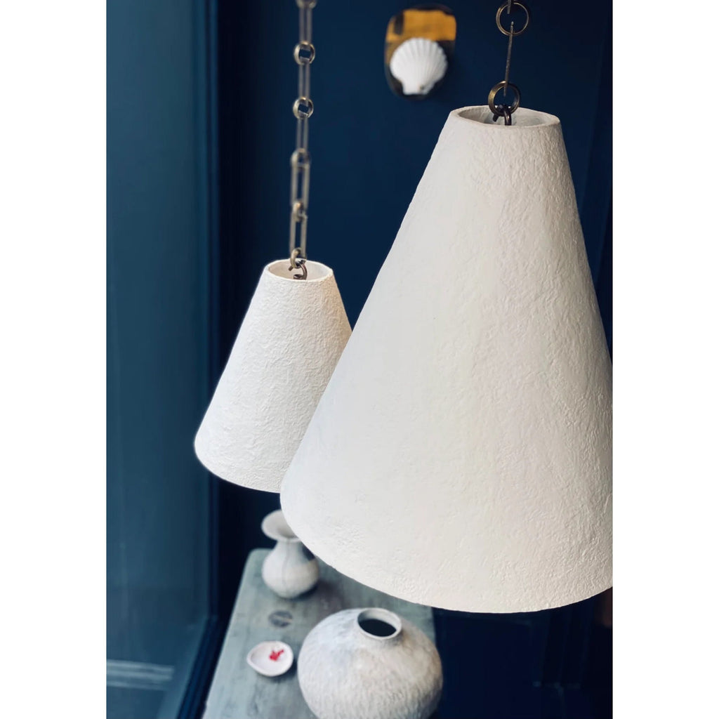 Lampada a sospensione in gesso bianco | Souliia