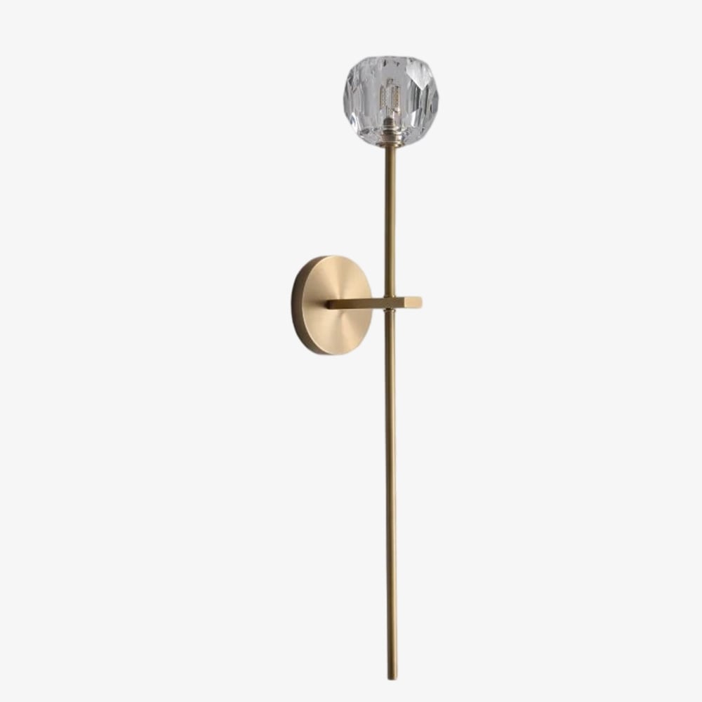 Lustrielle Clear Glass Cylindrical Wall Sconce – Modern Luxury Wall Light for Hallway | Souliia