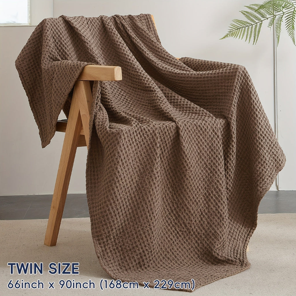 Cloudweave Cozy Waffle Throw Blanket — Lightweight, Durable Everyday Weave