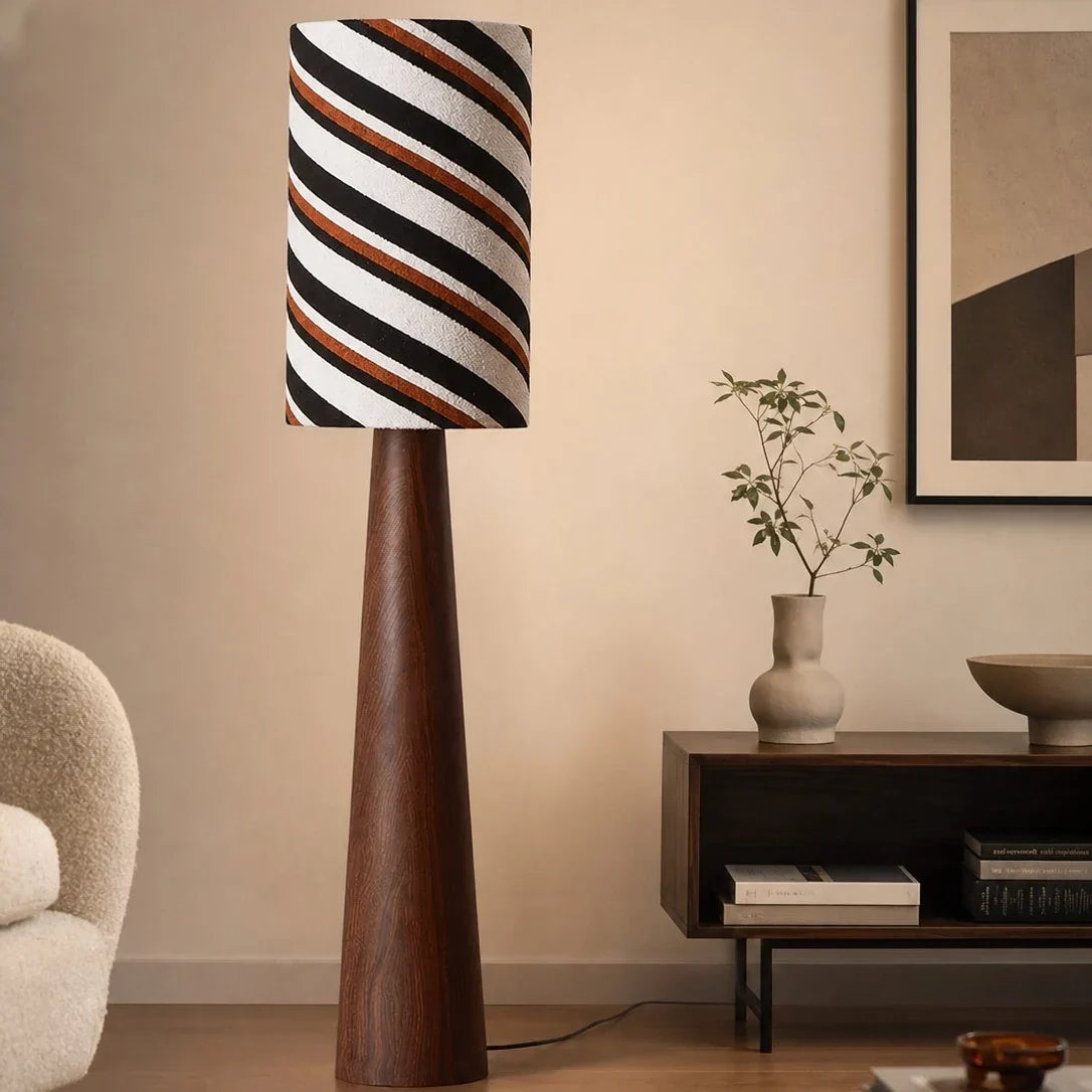 Striped Fabric Floor Lamp | Souliia