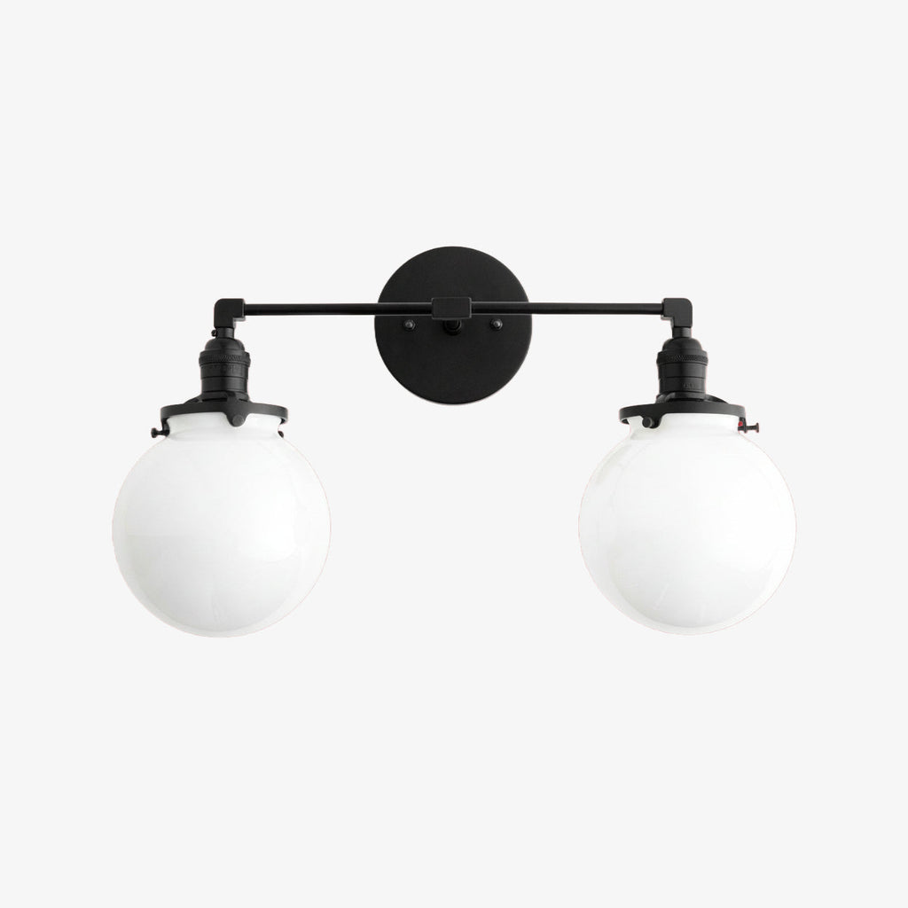 Lumio Globe Geometric Linear Vanity Light – Modern Bathroom Wall Fixture for Mirror and Sink Areas | Souliia
