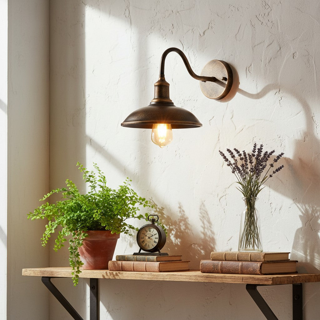 Solenvo Decorative Bowl Shaped Outdoor Vintage Wall Lamp - Exterior Lighting for Garden Spaces | Souliia