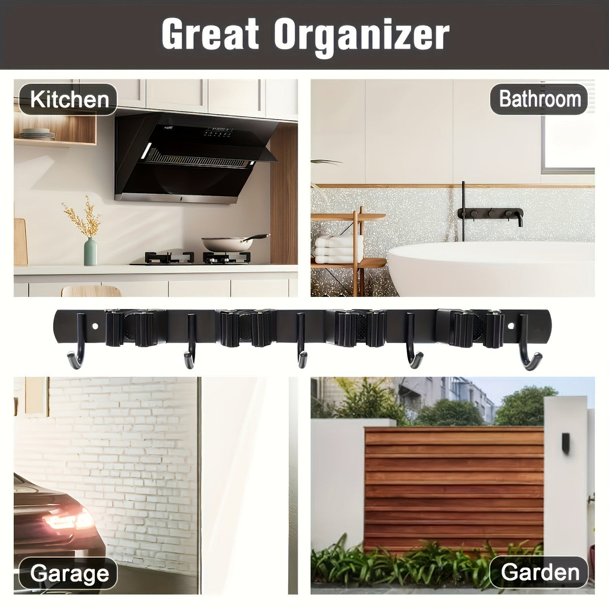 UtilityPro Space-Saving Wall Organizer — Rust-Resistant Heavy-Duty Rack