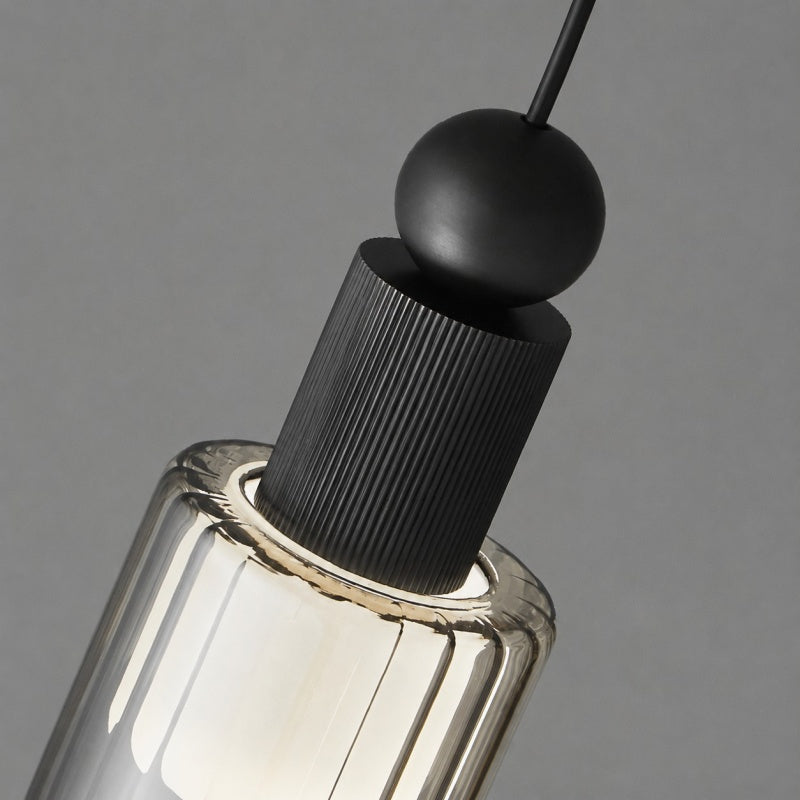 Ribbed Glass Mini LED Pendant Light | Souliia
