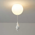 CosmoNest Balloon LED Ceiling Lamp — Suspended Bear Motif, Vibrant Balloon Accents