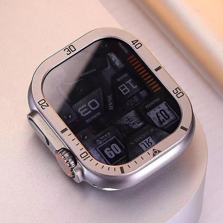 Tempered Glass Screen Protector for Apple Watch Ultra and Ultra 2 by ZenGuard — All-Around Metal Frame