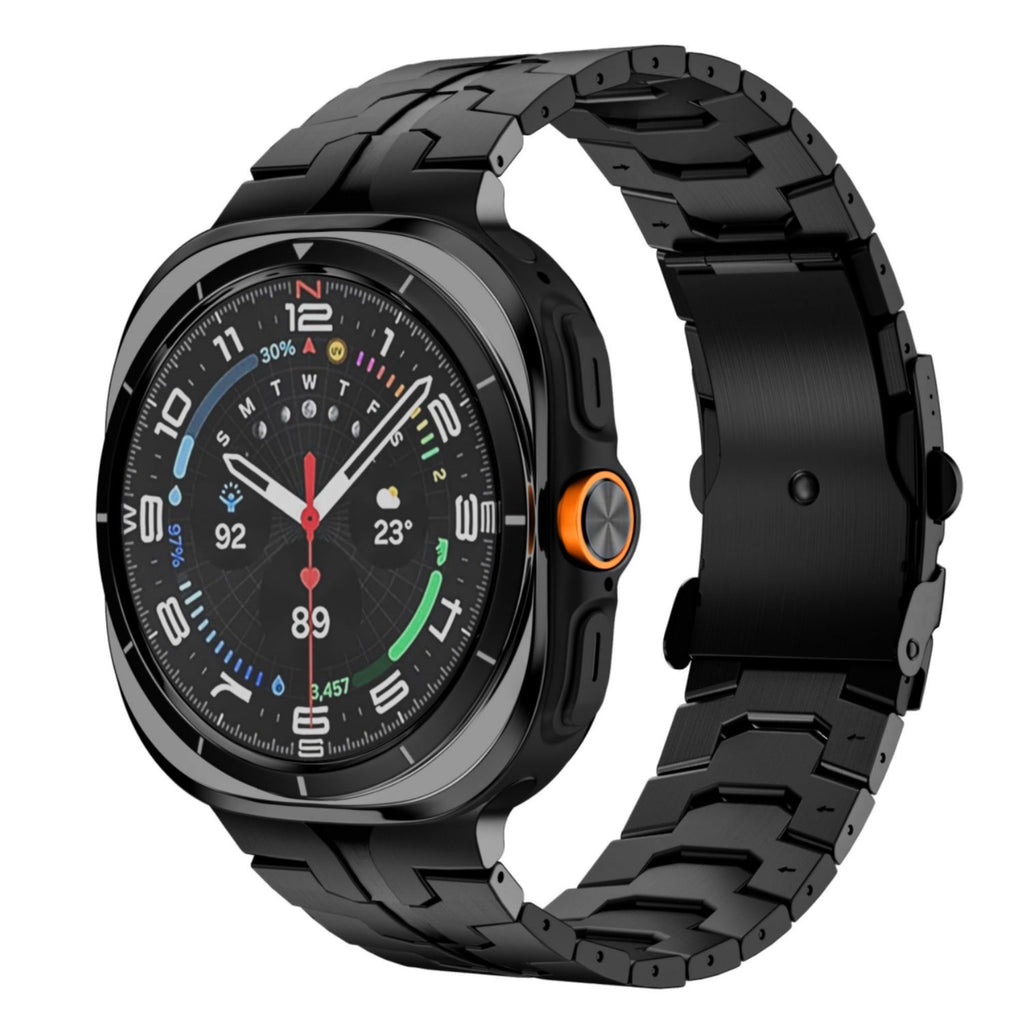 Aurora Titanium Strap — Adjustable Folding Buckle for Samsung Galaxy Watch Ultra
