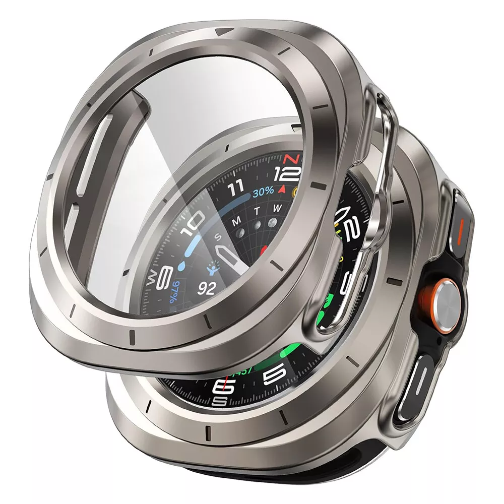 NovaGuard Ultra Protective Case — Tempered Glass Screen Cover for 47mm Galaxy Watch Ultra