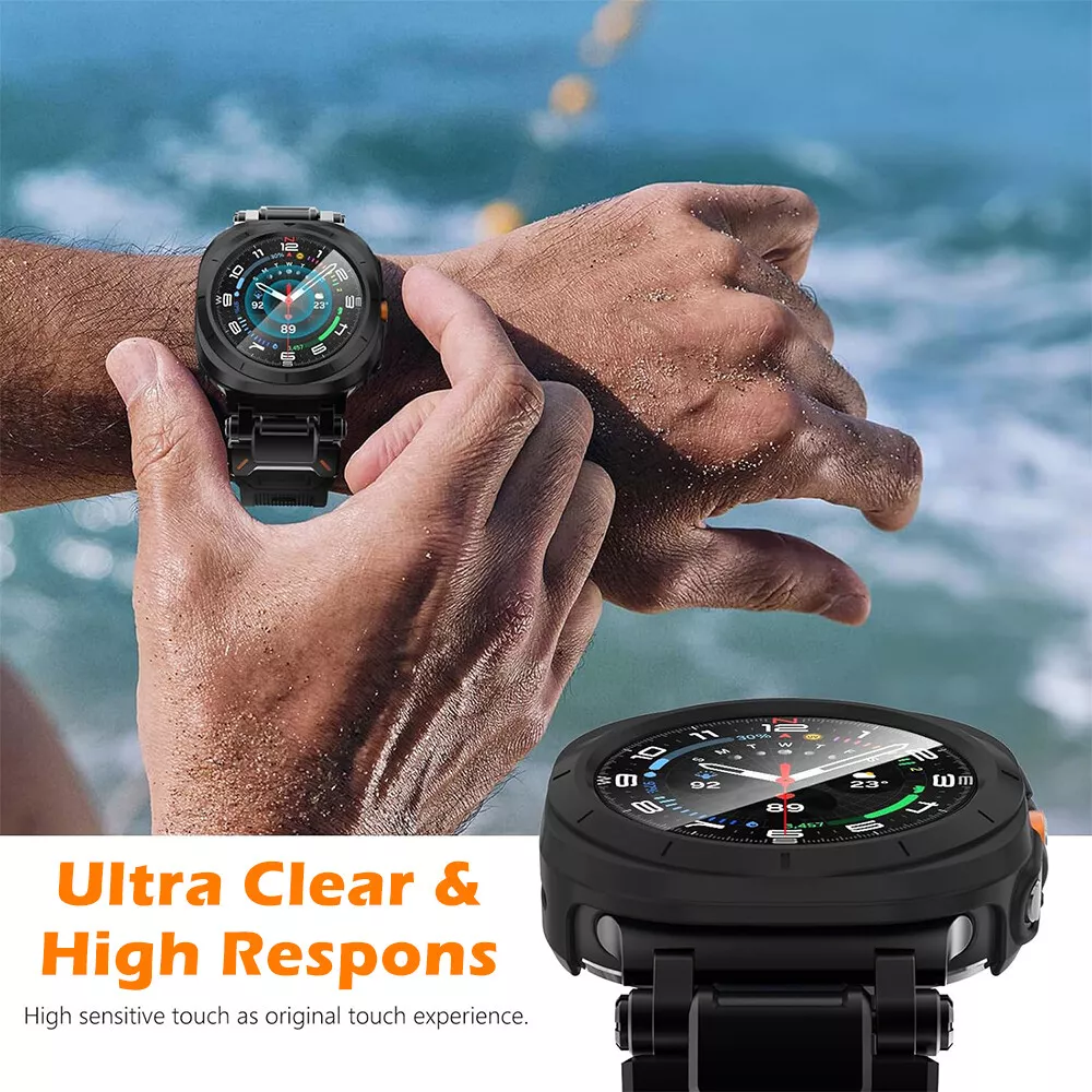 NovaGuard Ultra Protective Case — Tempered Glass Screen Cover for 47mm Galaxy Watch Ultra