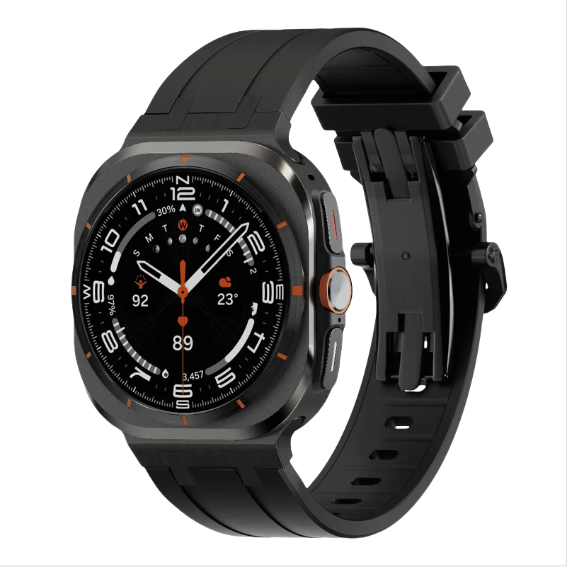 NovaFlex Titanium Adapter Silicone Band for Samsung Watch Ultra