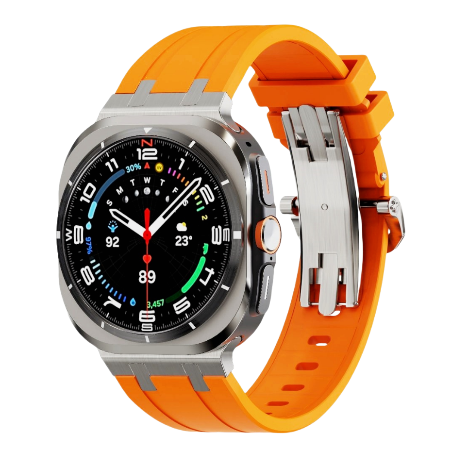 NovaFlex Titanium Adapter Silicone Band for Samsung Watch Ultra