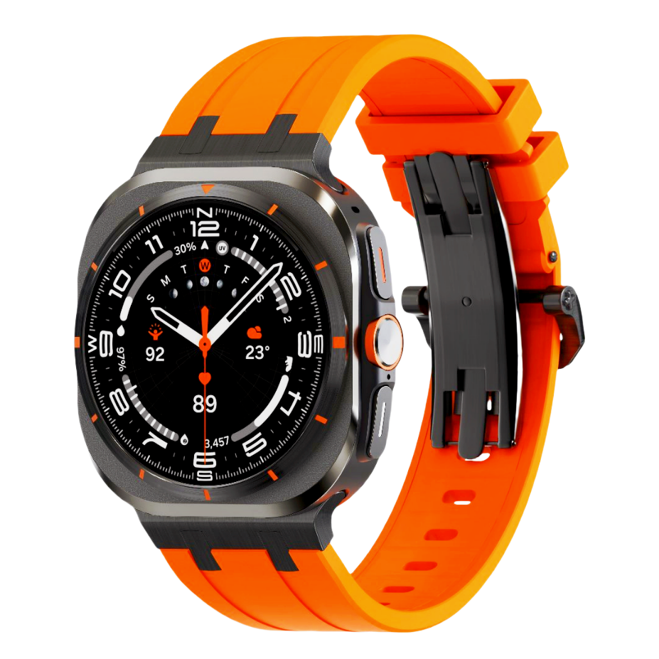 NovaFlex Titanium Adapter Silicone Band for Samsung Watch Ultra