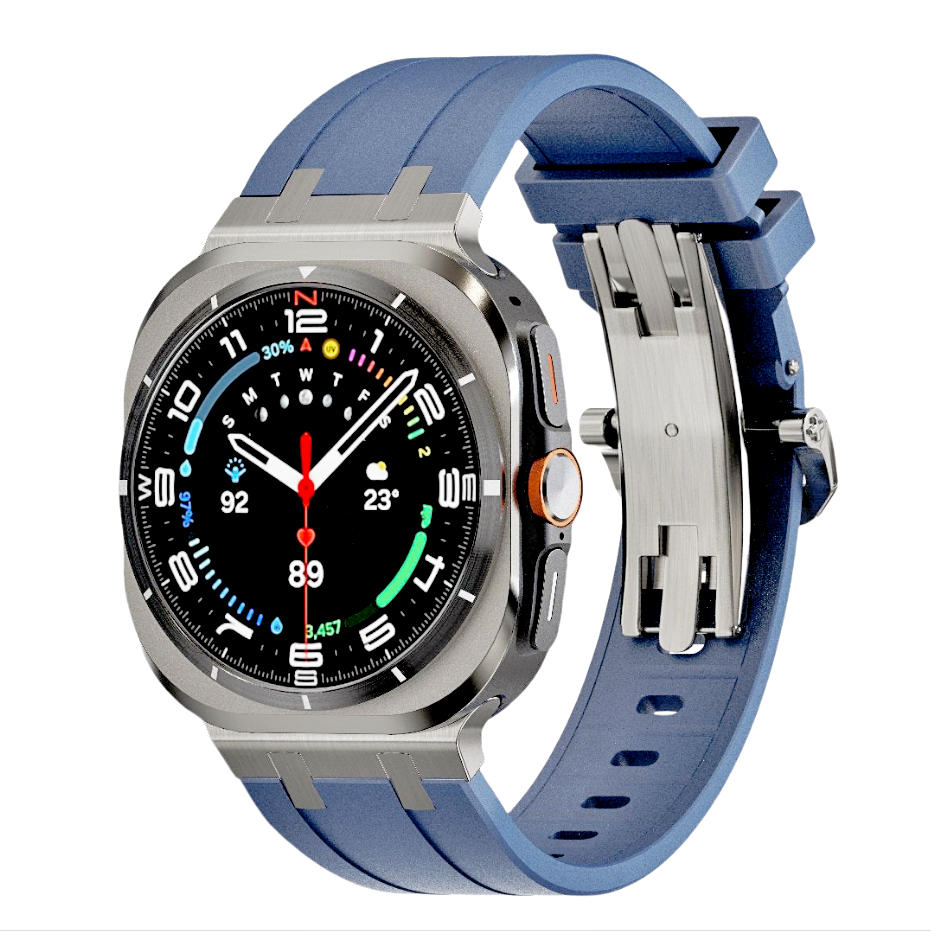 NovaFlex Titanium Adapter Silicone Band for Samsung Watch Ultra