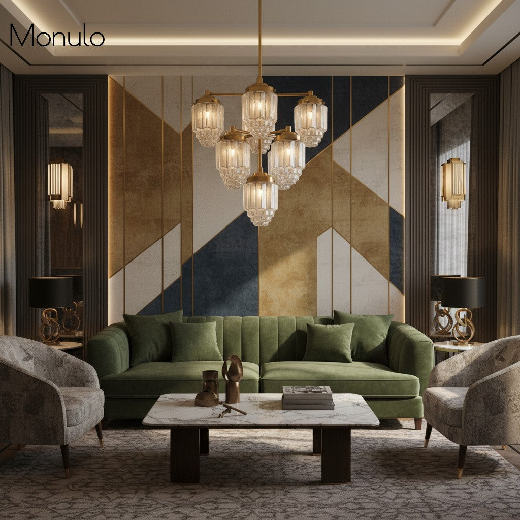 Tierlux Glas Wolkenkratzer-Kugel Kronleuchter – Moderne Mehrarm-Kugelleuchte für Wohn- & Esszimmer | Souliia
