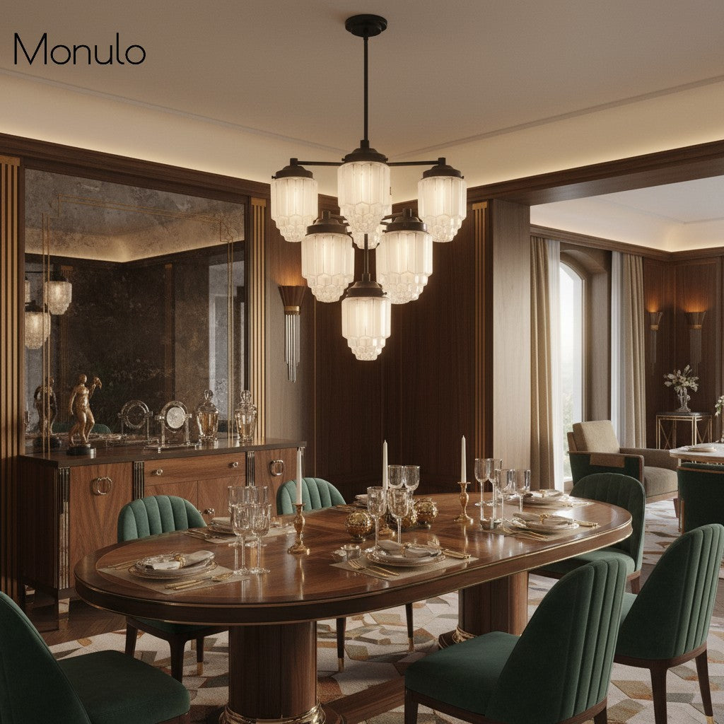 Tierlux Glas Wolkenkratzer-Kugel Kronleuchter – Moderne Mehrarm-Kugelleuchte für Wohn- & Esszimmer | Souliia