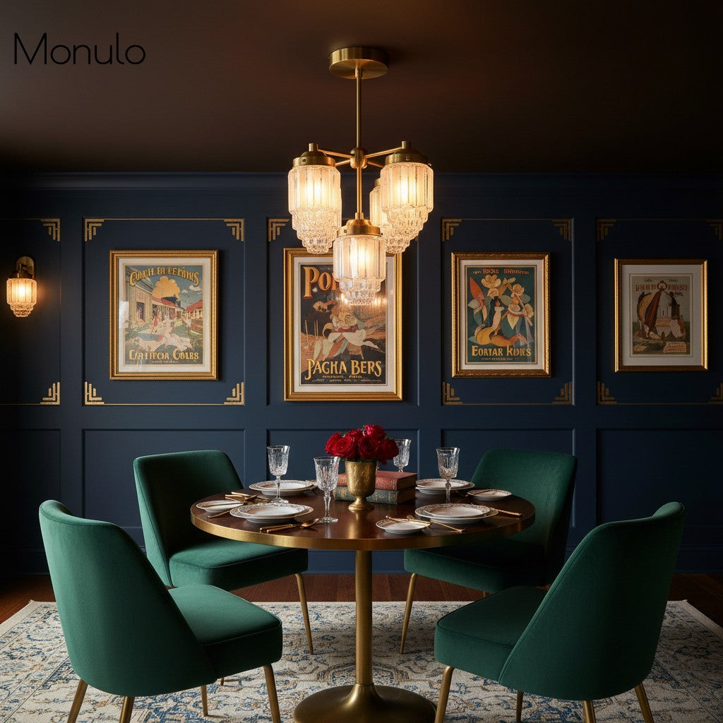 Tierlux Glas Moderner Art Deco Mehrarm-Glas-Kronleuchter – Premium Deckenleuchte für Wohnzimmer oder Essbereich | Souliia