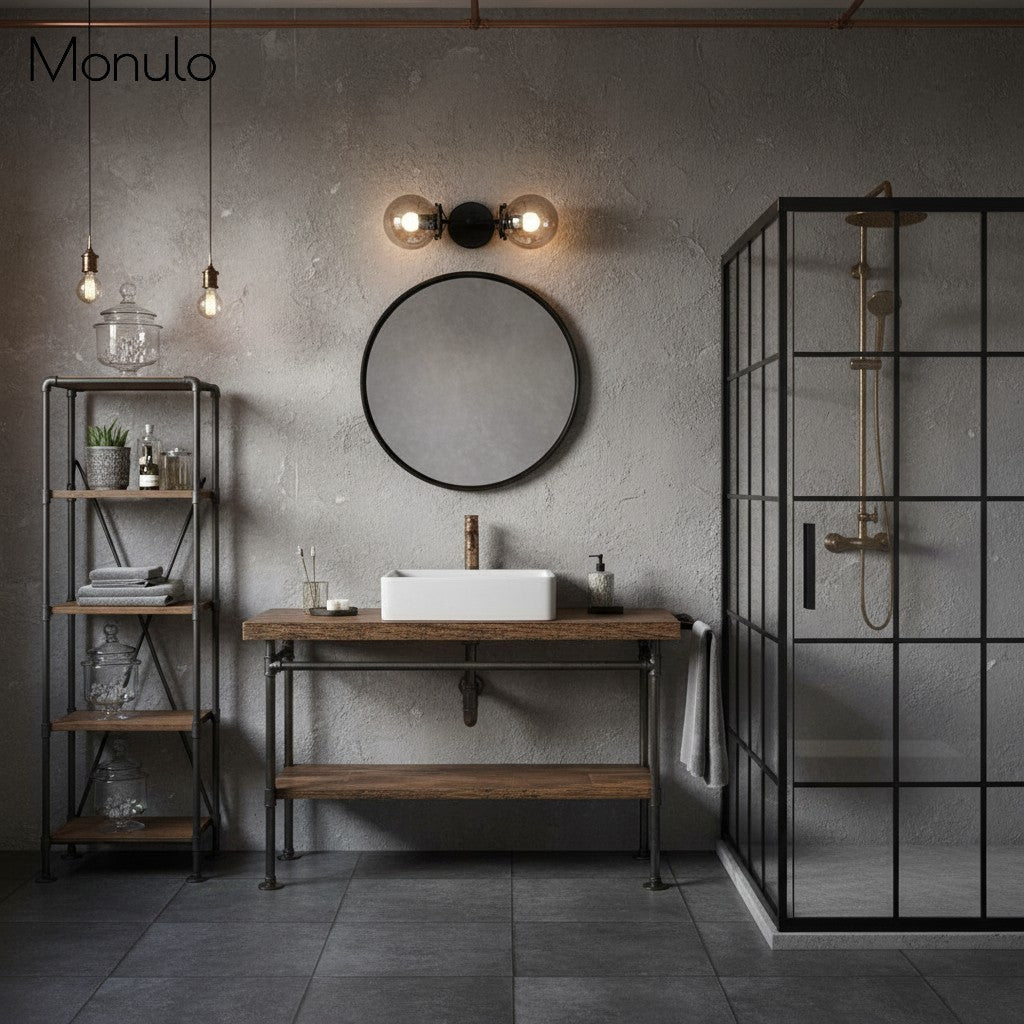 Lumio Globe Clear Glass – Modern Industrial Bathroom Vanity Light | Souliia