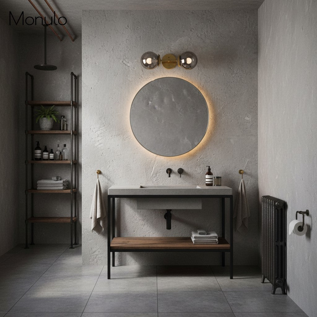 Lumio Globe Clear Glass – Modern Industrial Bathroom Vanity Light | Souliia