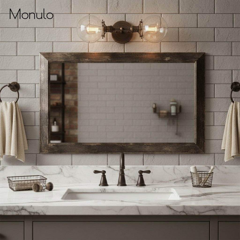 Lumio Globe klare Glas-Wandleuchte – moderne industrielle Wandlampe für Waschtisch & Flur | Souliia