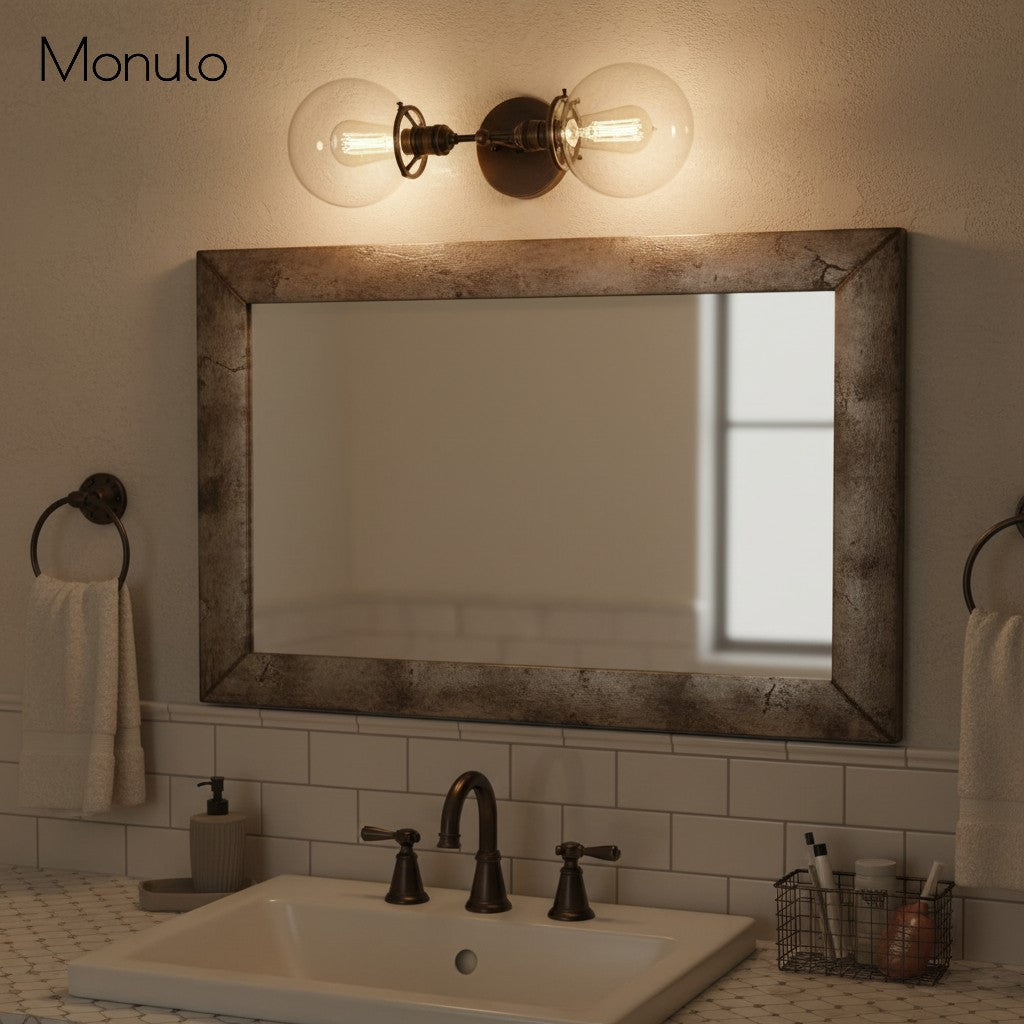 Lumio Globe klare Glas-Wandleuchte – moderne industrielle Wandlampe für Waschtisch & Flur | Souliia