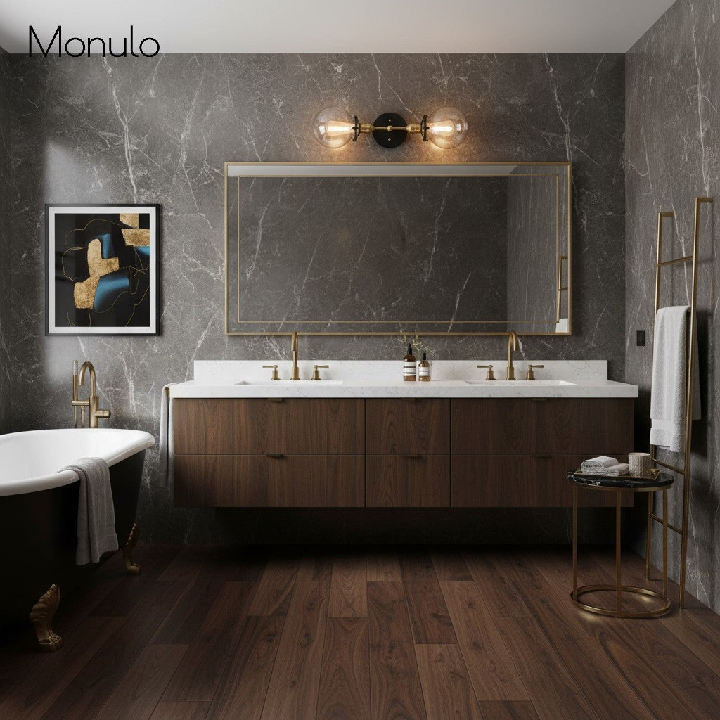 Lumio Globe Clear Glass Wall Sconce – Modern Industrial Wall Light for Vanity & Hallway | Souliia