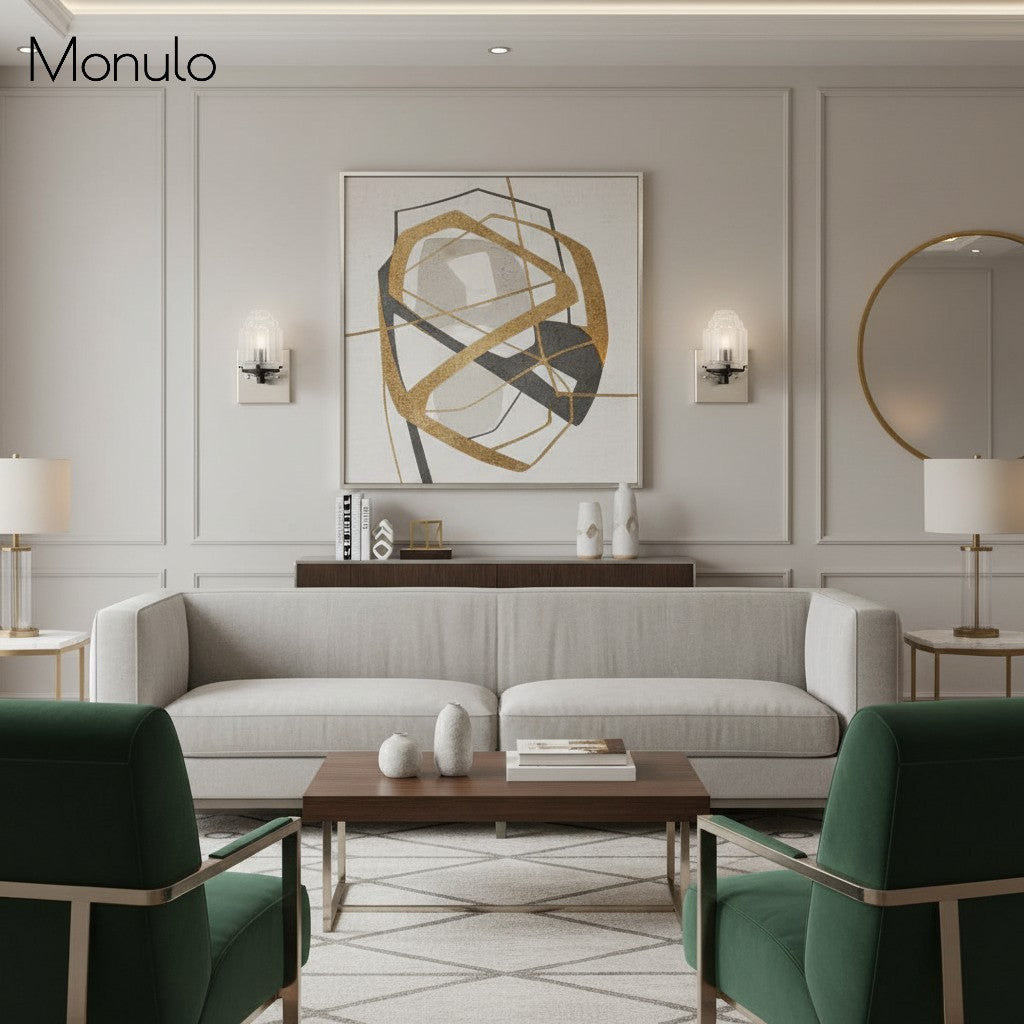 Tierlux Glass Globe Wall Sconce – Metal & Glass Lamp for Living Room or Bathroom | Souliia