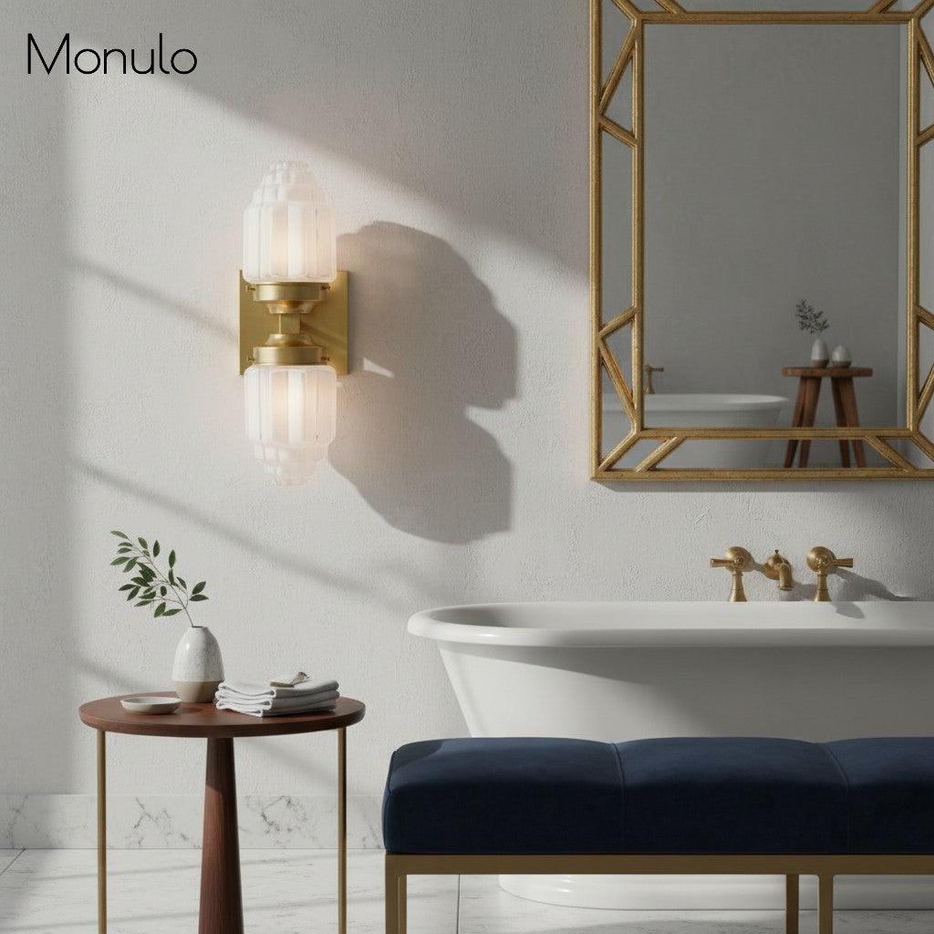 Tierlux Glass Globe Wall Sconce – Metal & Glass Lamp for Living Room or Bathroom | Souliia