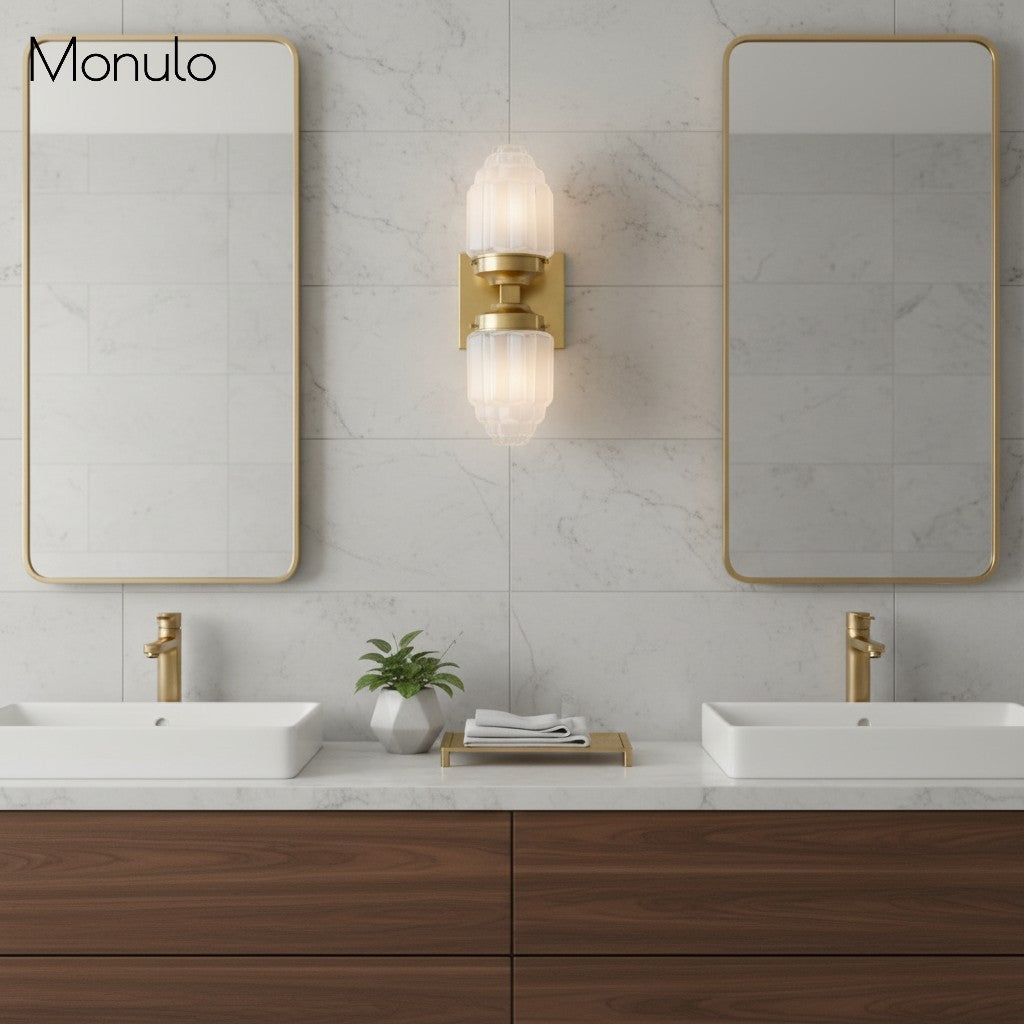 Tierlux Glass Globe Wall Sconce – Metal & Glass Lamp for Living Room or Bathroom | Souliia