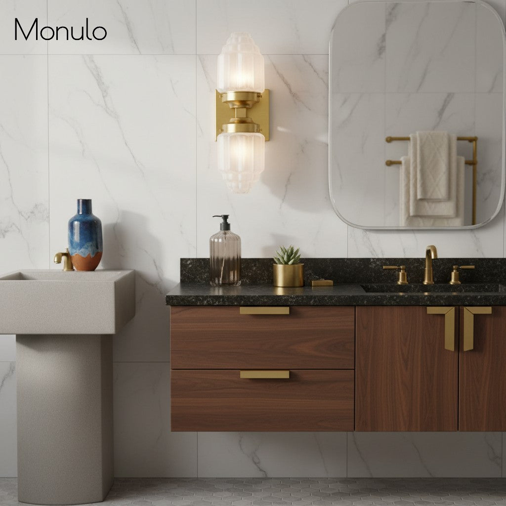 Tierlux Glass Globe Wall Sconce – Metal & Glass Lamp for Living Room or Bathroom | Souliia