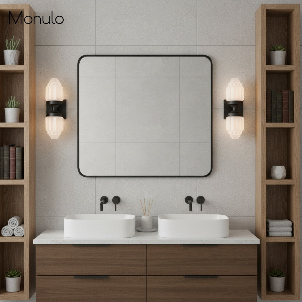Tierlux Glass Globe Wall Sconce – Metal & Glass Lamp for Living Room or Bathroom | Souliia
