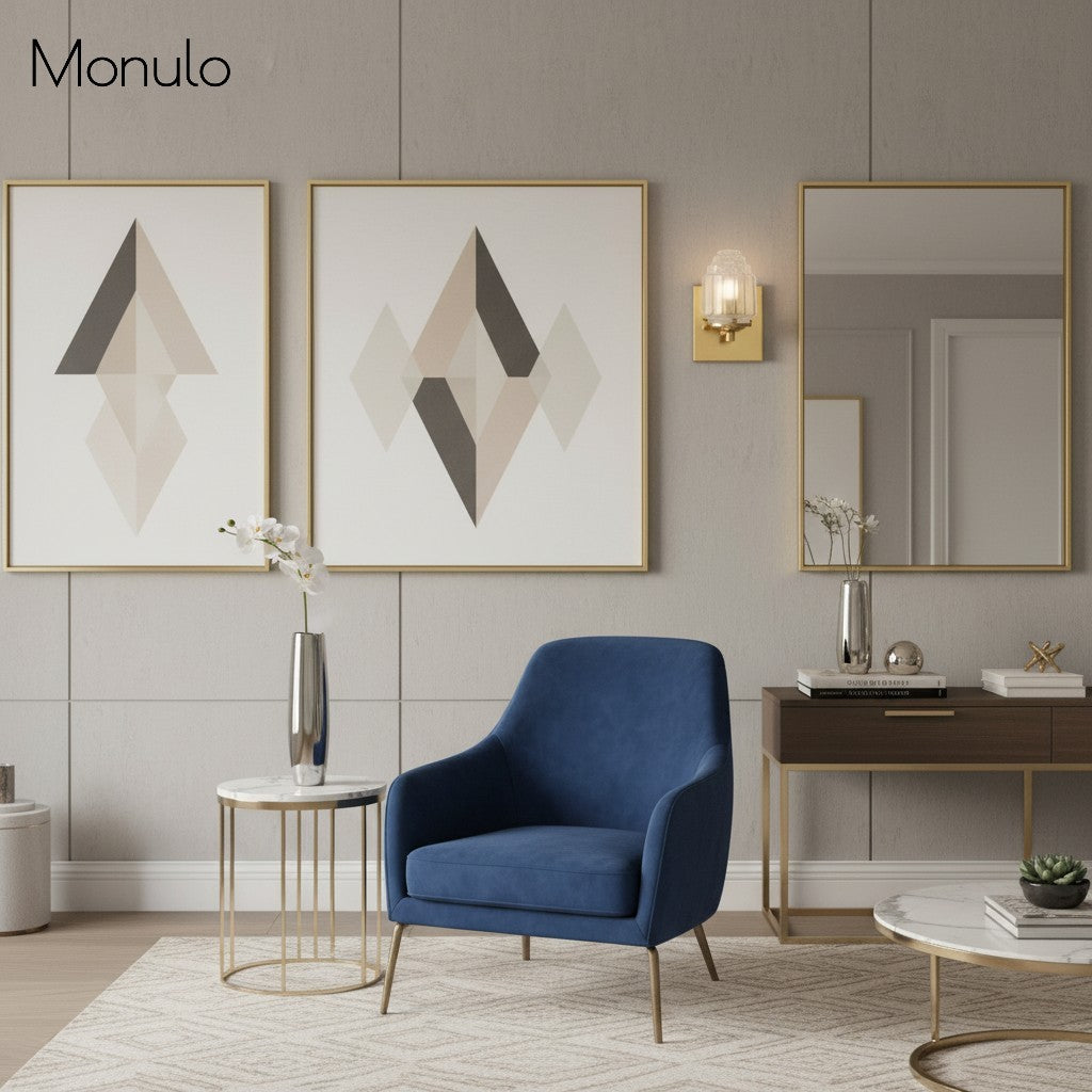 Tierlux Glass Globe Wall Sconce – Metal & Glass Lamp for Living Room or Bathroom | Souliia