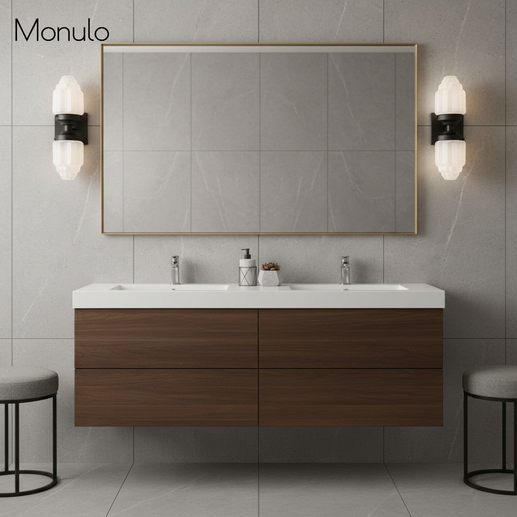 Tierlux Glass Globe Wall Sconce – Metal & Glass Lamp for Living Room or Bathroom | Souliia