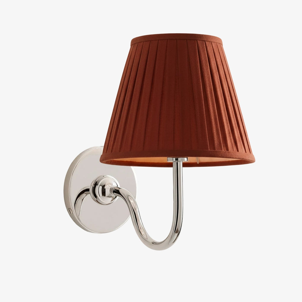 Luvora Fabric Shade Wall Sconce with Drum Shade - Classic Pleated Sconce Light | Souliia