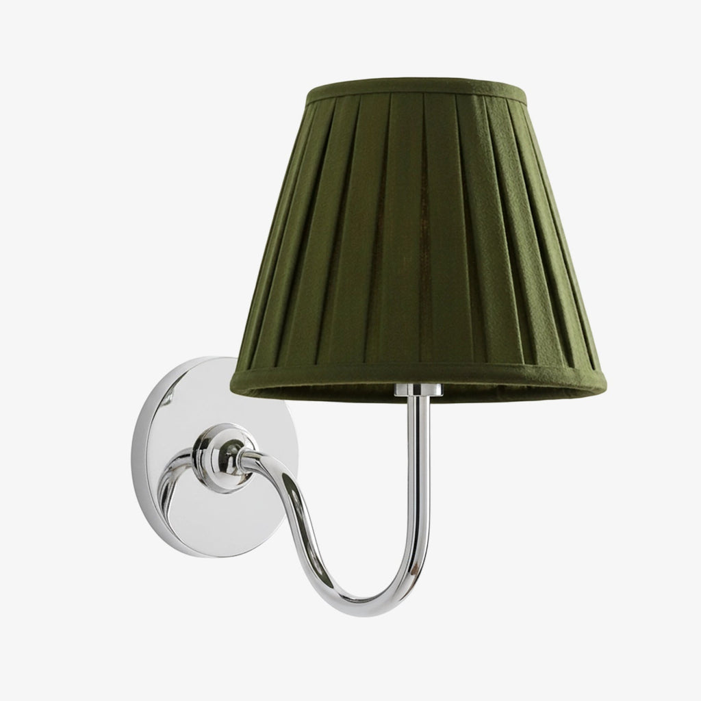 Luvora Fabric Shade Wall Sconce with Drum Shade - Classic Pleated Sconce Light | Souliia