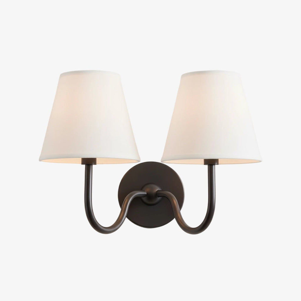 Luvora Fabric Shade Wall Sconce with Drum Shade - Classic Pleated Sconce Light | Souliia