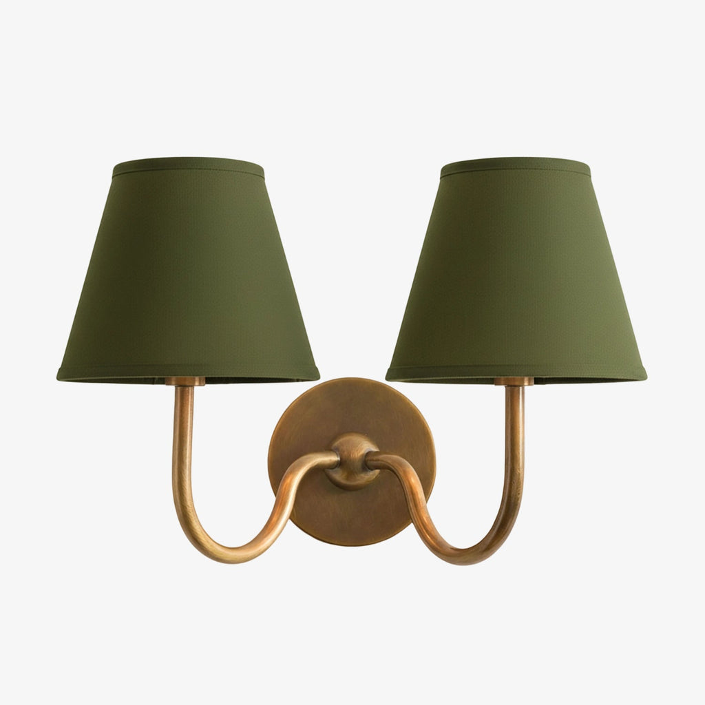 Luvora Fabric Shade Wall Sconce with Drum Shade - Classic Pleated Sconce Light | Souliia