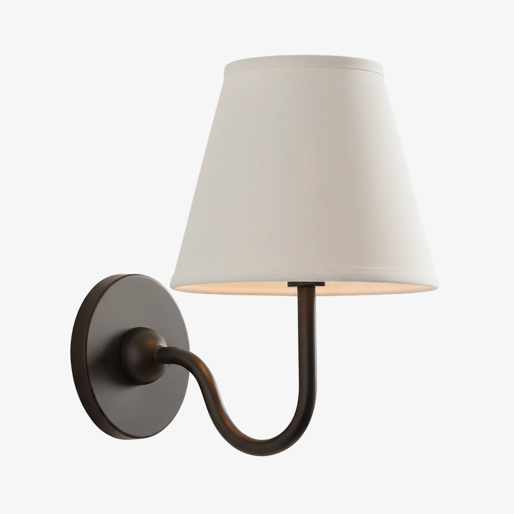 Luvora Fabric Shade Wall Sconce with Drum Shade - Classic Pleated Sconce Light | Souliia