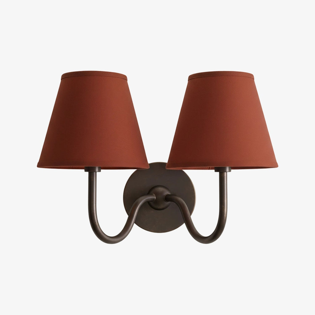 Luvora Fabric Shade Wall Sconce with Drum Shade - Classic Pleated Sconce Light | Souliia