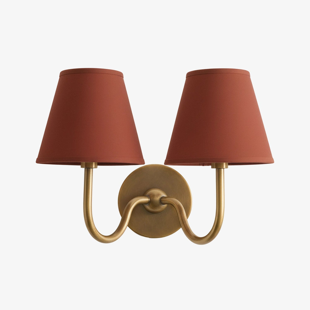 Luvora Fabric Shade Wall Sconce with Drum Shade - Classic Pleated Sconce Light | Souliia