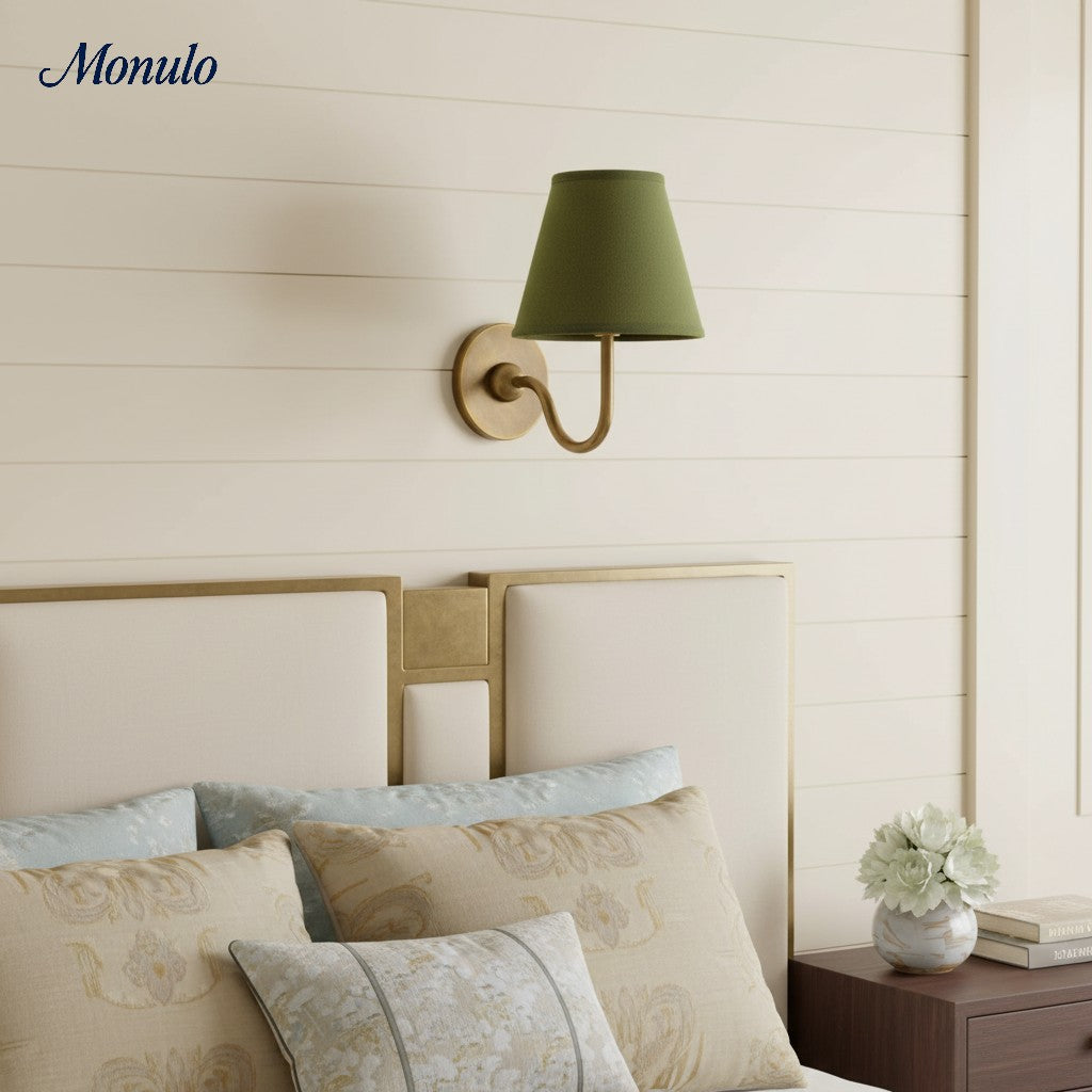 Luvora Fabric Shade Wall Sconce with Drum Shade - Classic Pleated Sconce Light | Souliia